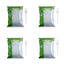 Kit de Garfo para Sobremesa 12,6cm Branco Cropac 4 Pacotes com 50 unidades