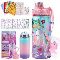 Kit de garrafa de água JMMICO Decore Your Own Unicorn Girls 4-10y Kit de garrafa de água JMMICO Decore Your Own Unicorn Girls 4-10y