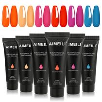 Kit de gel de extensão de unhas Builder AIMEILI 6 cores neon 15 ml