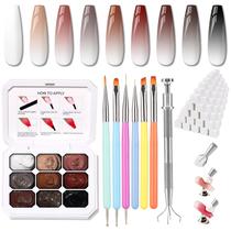 Kit de gel e ferramentas para unhas Karroy Sponge Pat Paint 9 cores Set F Kit de gel e ferramentas para unhas Karroy Sponge Pat Paint 9 cores Set F