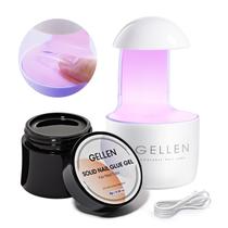 Kit de gel para cola para unhas Gellen Solid 30 mL com mini luz UV LED de 8 W