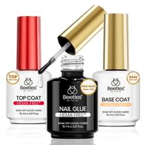 Kit de gel para unhas besouros, cola para unhas de 15 ml sem hema, camada superior e base Kit de gel para unhas besouros, cola para unhas de 15 ml sem hema, camada superior e base