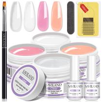 Kit de gel para unhas Builder SAVILAND 4 cores com formulários de 100 unidades