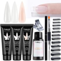 Kit de Gel para Unhas Fcozpjk Extensão Poligel Transparente Branco Rosa 15ml Kit de Gel para Unhas Fcozpjk Extensão Poligel Transparente Branco Rosa 15ml