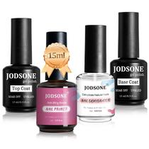 Kit de Gel para Unhas JODSONE - 4 Frascos de 15ml (Base, Primer, Top Coat)