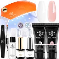 Kit de gel para unhas Poly Modelones Builder Extension Nude White