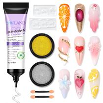 Kit de gel para unhas SAVILAND SSpro X 3D 15 mL sem limpeza transparente com moldes Kit de gel para unhas SAVILAND SSpro X 3D 15 mL sem limpeza transparente com moldes