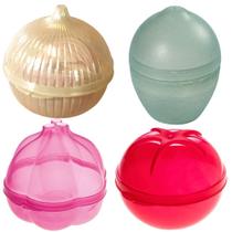 Kit de geladeira porta alho, cebola, limão e tomate 4 pçs Plasutil