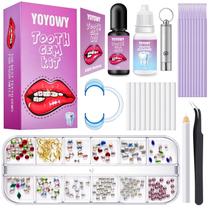 Kit de gemas dentárias YOYOWY Teeth Jewelry com cola e luz UV Kit de gemas dentárias YOYOWY Teeth Jewelry com cola e luz UV