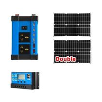Kit De Gerador Solar De 6000W Com Painel Solar De 12V E Controlador De Carga De 30A Para Camping Ao Kit De Gerador Solar De 6000W Com Painel Solar De 12V E Controlador De Carga De 30A Para Camping Ao