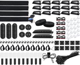 Kit de gerenciamento de cabos SOULWIT 200 unidades para TV, PC, computador