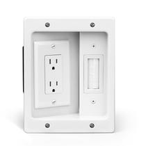 Kit de gerenciamento de corretivo de cabo de parede para TV com saída embutida