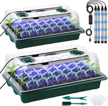 Kit De Germinação Com 2 Pacotes De Bandejas De Sementes De 80 Células, Luzes LED De Crescimento, Kit De Germinação Com 2 Pacotes De Bandejas De Sementes De 80 Células, Luzes LED De Crescimento,