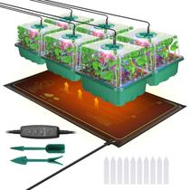 Kit de Germinação de Sementes Adawook com 72 Células, Luzes de Cultivo e Tapete Térmico