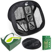 Kit de golfe Go For It Golf com rede de corte e 25 camisetas de madeira Kit de golfe Go For It Golf com rede de corte e 25 camisetas de madeira