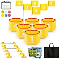 Kit de Golfe Portátil GYMMALL com 6 Buracos para Quintal Kit de Golfe Portátil GYMMALL com 6 Buracos para Quintal