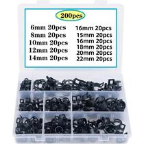 Kit De Grampos De Mangueira De Silicone a Vácuo 6-22mm, 200 Peças, Tipo Banda De Mola, Clipe De Ar