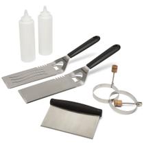 Kit de grelha Cuisinart CGS-507, 7 peças, aço com espátulas Kit de grelha Cuisinart CGS-507, 7 peças, aço com espátulas