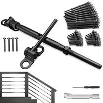 Kit de guarda-corpo com cabos BLIKA, 40 pares, aço inoxidável preto T316 Kit de guarda-corpo com cabos BLIKA, 40 pares, aço inoxidável preto T316