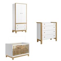 Kit de Guarda Roupa 5055 com Comoda Flora 5135 e Berço 4315 Kit de Guarda Roupa 5055 com Comoda Flora 5135 e Berço 4315