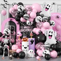 Kit de guirlanda de arco de balão de Halloween Sowide preto rosa roxo Kit de guirlanda de arco de balão de Halloween Sowide preto rosa roxo