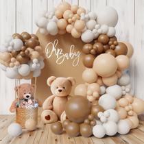 Kit de guirlanda de balão neutro Boho Gender Reveal Balões Arch Brown Nude Bronzeado Café Bege Creme Branco Escuro Luz Escura Látex Globos de Látex de Tamanhos Diferentes Ursinho de Pelúcia para Chá de Bebê Decoração de Safári para menino e menina Kit de guirlanda de balão neutro Boho Gender Reveal Balões Arch Brown Nude Bronzeado Café Bege Creme Branco Escuro Luz Escura Látex Globos de Látex de Tamanhos Diferentes Ursinho de Pelúcia para Chá de Bebê Decoração de Safári para menino e menina