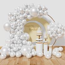 Kit de Guirlanda de Balões HYKJNBW - 137 Balões de Látex Branco Perolado Kit de Guirlanda de Balões HYKJNBW - 137 Balões de Látex Branco Perolado
