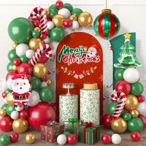 Kit de guirlandas de balões de Natal Isndare Red Green Gold Latex