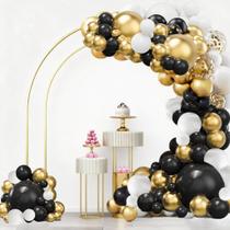 Kit de Guirnalda de Globos Jumcew 137 piezas Negro Oro Blanco Kit de Guirnalda de Globos Jumcew 137 piezas Negro Oro Blanco