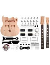Kit de guitarra elétrica Fistrock DIY Double Neck 12/6 cordas