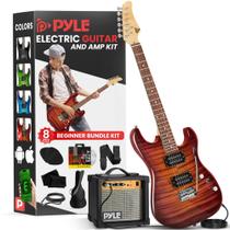 Kit de guitarra elétrica Pyle Full Size com amplificador e acessórios vermelhos Kit de guitarra elétrica Pyle Full Size com amplificador e acessórios vermelhos