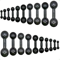 Kit de Halteres Emborrachados - Pares de 1 a 10 Kg - Preto