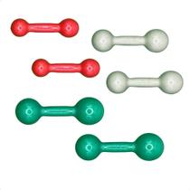 Kit de Halteres Revestidos - Pares de 1,2 e 3 Kg Kit de Halteres Revestidos - Pares de 1,2 e 3 Kg