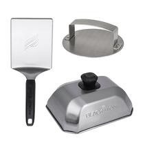 Kit de hambúrguer Blackstone 5462 em aço inoxidável de 3 peças