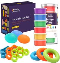 Kit de Hand Therapy Putty com 15 Unidades e Exercícios