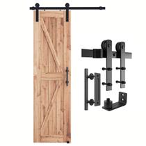 Kit de hardware Door SMARTSTANDARD Sliding Barn preto 122 cm