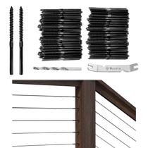 Kit de hardware para trilhos de cabos Muzata, pacote com 40 unidades, 1/8, T316, aço inoxidável