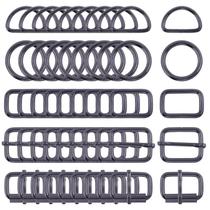 Kit de Hebillas Swpeet 50 Piezas Metal Negro 1 Pulgada - Surtido Kit de Hebillas Swpeet 50 Piezas Metal Negro 1 Pulgada - Surtido