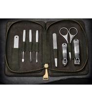 Kit de higiene Breed Katana de 8 peças em aço cirúrgico com estojo Kit de higiene Breed Katana de 8 peças em aço cirúrgico com estojo