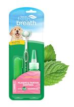 Kit de higiene bucal TropicClean Fresh Breath Puppy com escova de dentes