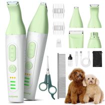 Kit de higiene FuzzyFix 4 em 1 Quiet Pet Clippers para cães e gatos