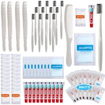 Kit de higiene Hushee 96 Sets Bulk para desabrigados com xampu e sabonete