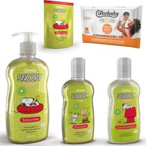 Kit de Higiene Infantil Gotas de Camomila Snoopy Baby 5 itens