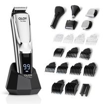 Kit de Higiene Masculina OLOV - Aparador e Barbeador Elétrico Prateado