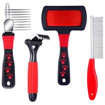 Kit de higiene para animais de estimação Patelai Dematting Combs Slicker Brush Steel Comb