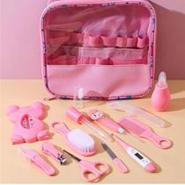 Kit de Higiene para Bebê Recém-Nascido 13 Peças Azul e Rosa - TIME