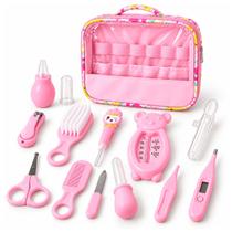 Kit de Higiene para Bebê Recém-Nascido 13 Peças Azul e Rosa - TIME