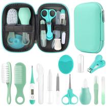 Kit de higiene para bebês WXA Conjunto de cuidados de segurança infantil 14 em 1 (verde)
