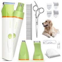 Kit de Higiene para Cães - Aparador de Patas Elétrico, Recarregável e Silencioso