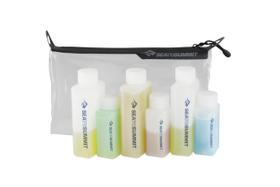 Kit de higiene pessoal Sea to Summit TravellingLight com 6 garrafas Kit de higiene pessoal Sea to Summit TravellingLight com 6 garrafas